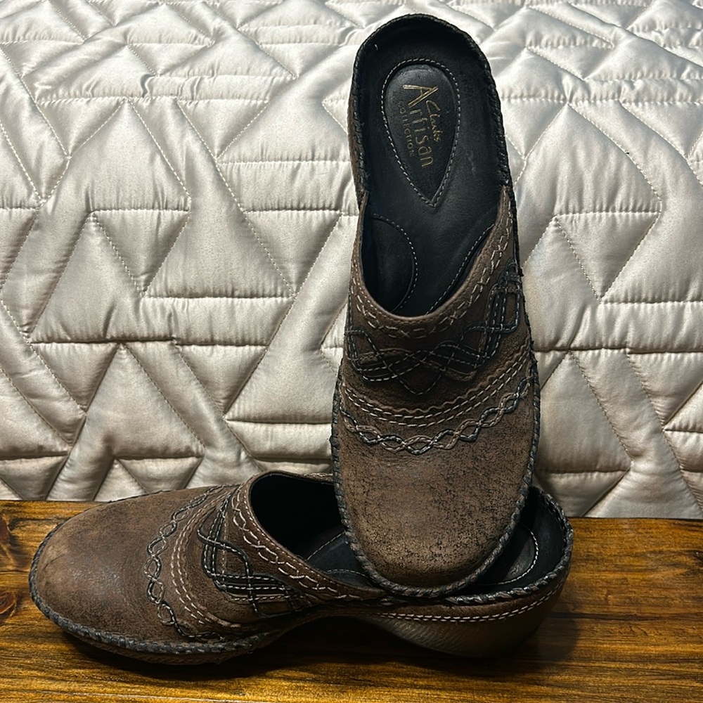 Clarks Artisan wedge/ mule